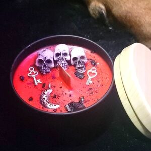 Tourmaline sprinkled protection Candle comes with a mystery bag with goodies